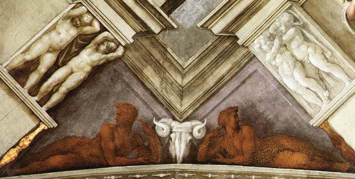 Michelangelo Buonarroti Bronze nudes Sweden oil painting art